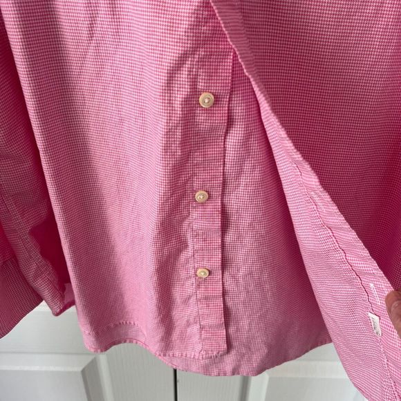 Burberry London Shirt Size XL Men Collared Long Sleeve Button Up Pink Plaid - Picture 6 of 9